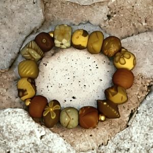 Ethiopian hand carved wooden bracelet